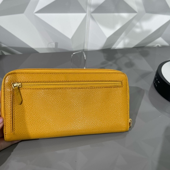 Authentic Chanel Caviar Yellow Zippy Long Wallet - Picture 8 of 16